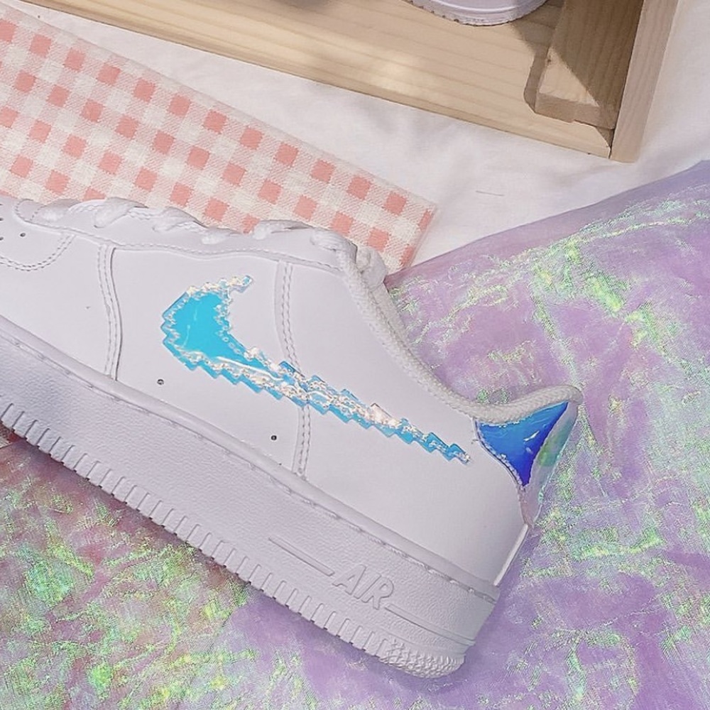 NIKE AIR FORCE 1 Sneakers Shoes AF1 Chrome - Picture 7 of 10